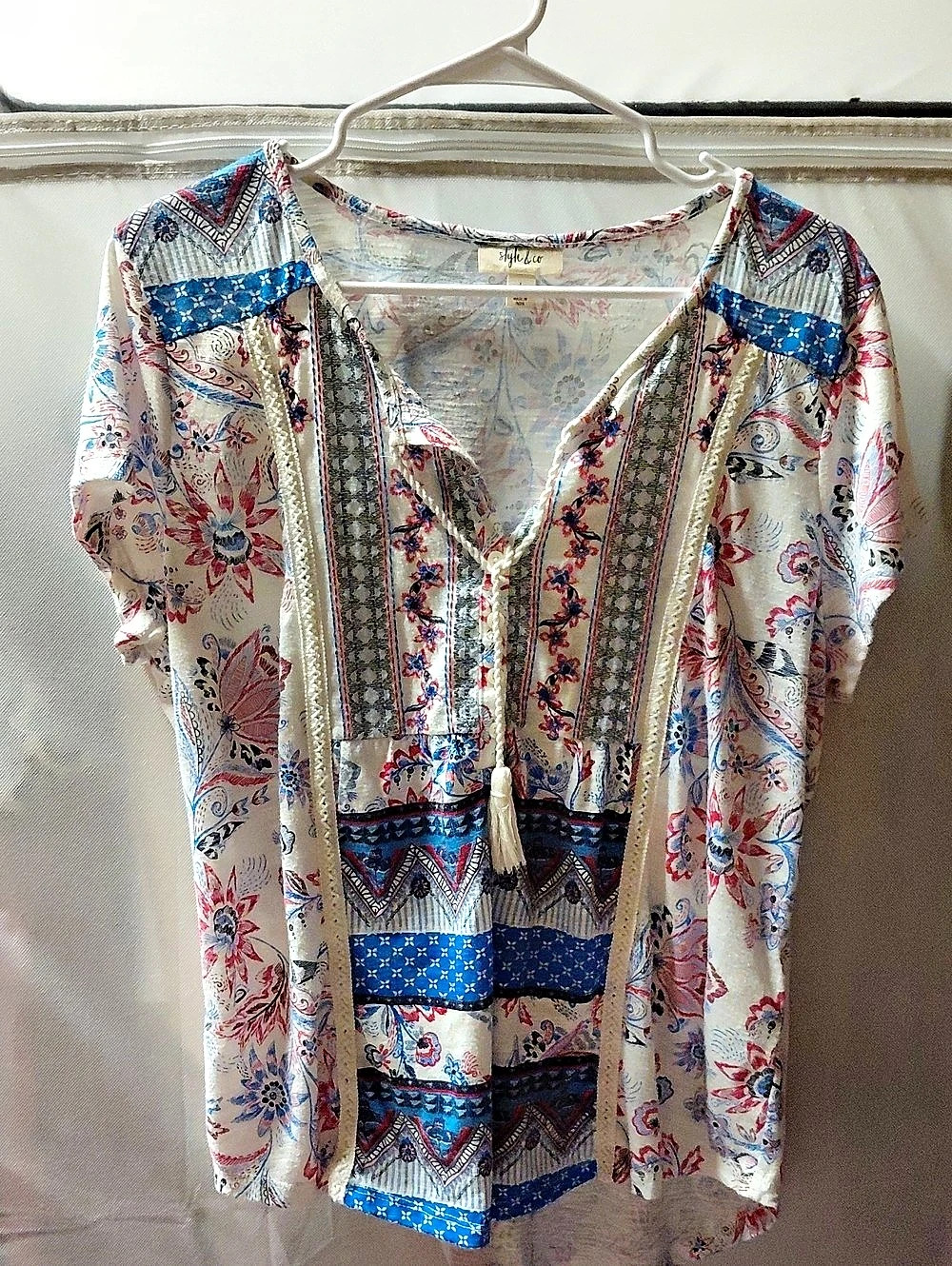 Style & Co Printed Tunic Size Large Like New